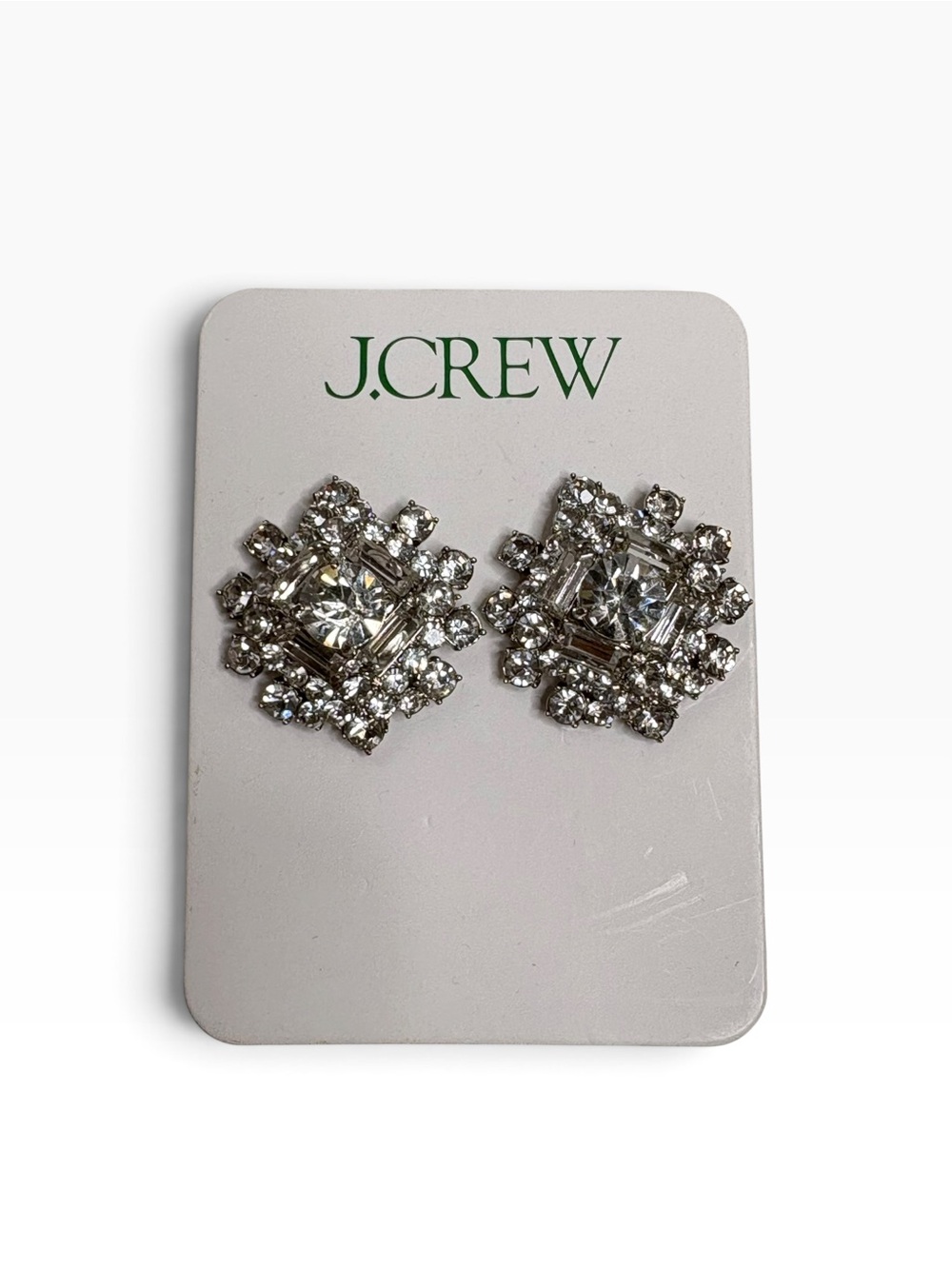 J.Crew Silver Crystal Cluster Stud Earrings HOLIDAY 2025 NWT